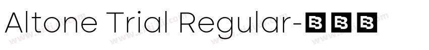 Altone Trial Regular字体转换